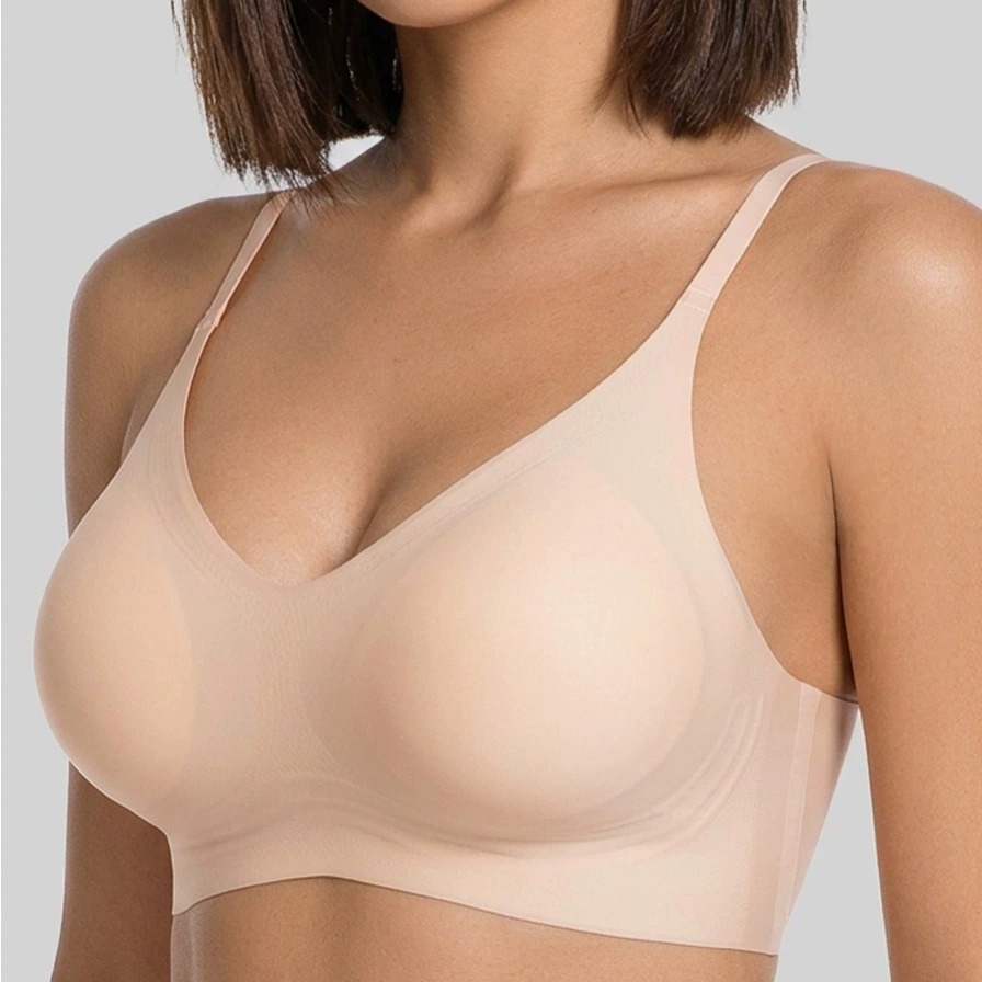 Vest bra with a longer band